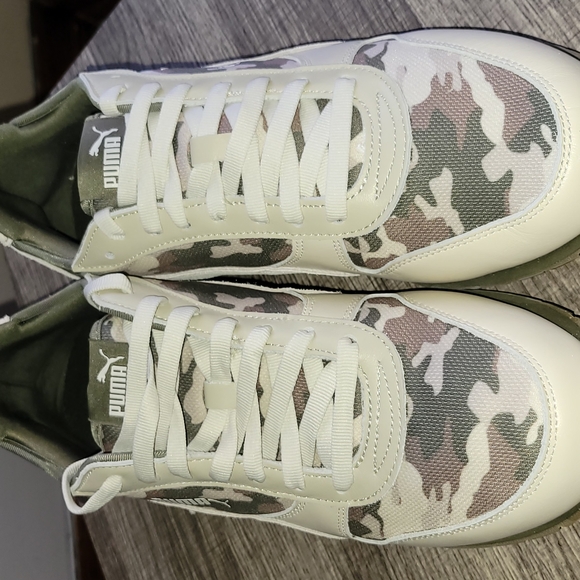 Puma Men's Camouflage Sneakers - White and Brown - Picture 2 of 5